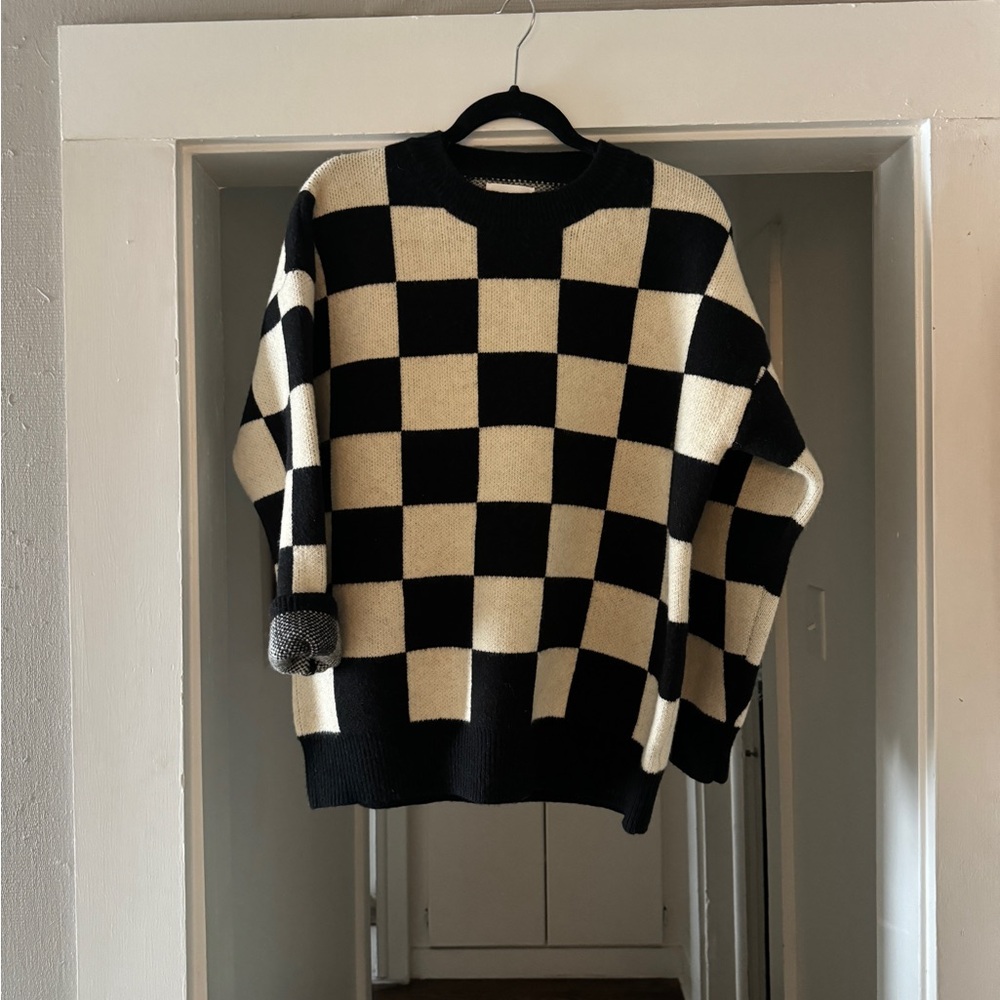 Bohme Angela Checkered Sweater in Black